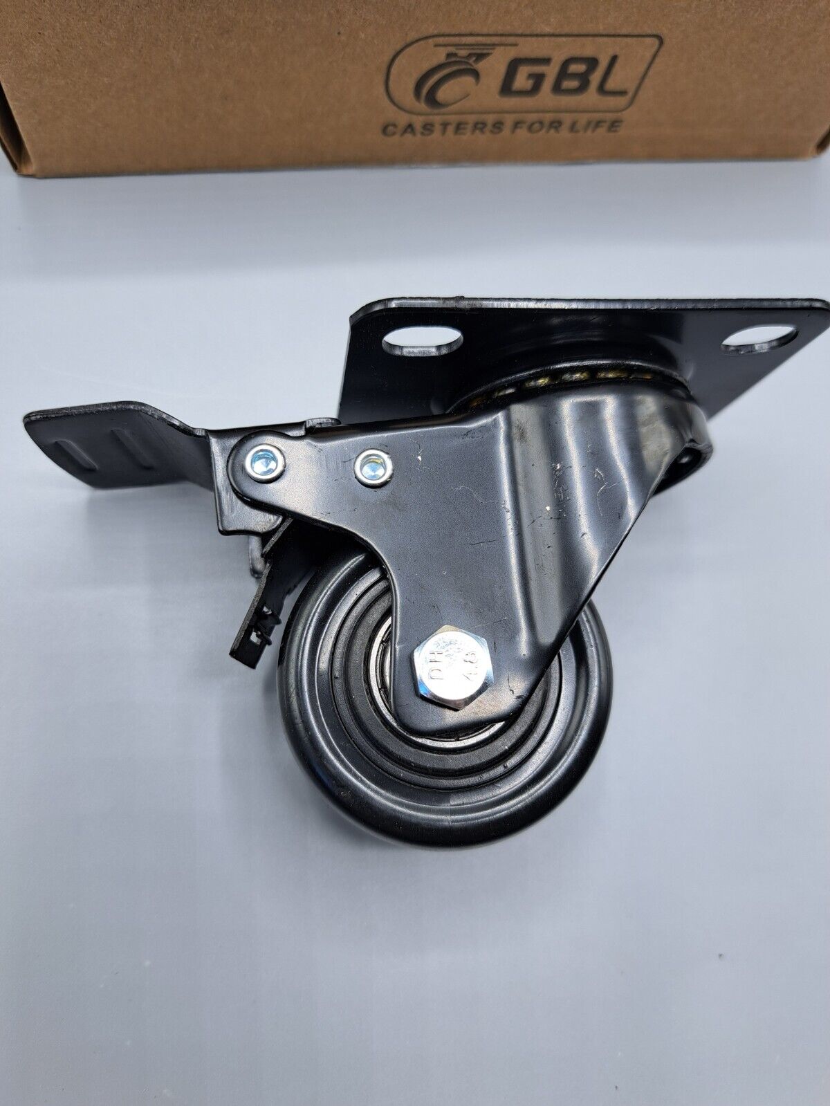 GBL Heavy Duty Castor Wheels + Schrauben – 50 mm bis zu 200 kg – 4 Stück Schwarz